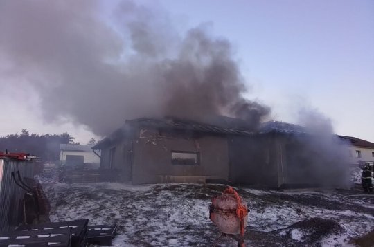 V Rudíkově hořel rodinný dům