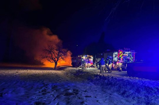 U Křižanova shořel kamion