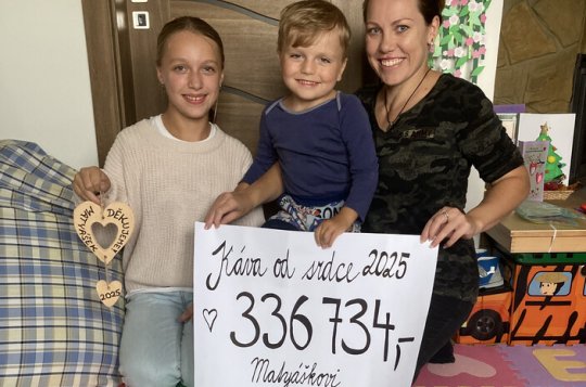 Káva od srdce šla na odbyt. Matyášek má díky ní 336 734 korun na terapie