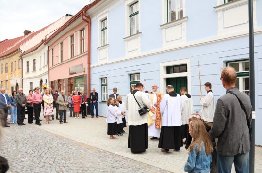 O. Pavel Šenkyřík požehnal špitálku a přijal přání farníků