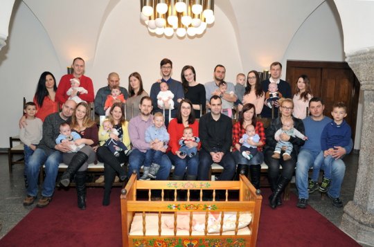 Starosta přivítal na radnici nové občánky