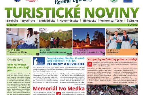 Turistické noviny zvou na jarní akce na Vysočině, také na červnový filozofický festival