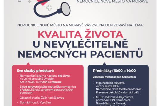Na Dnu zdraví v novoměstské nemocnici poradí, jak předcházet proleženinám u dlouhodobě nemocných pacientů