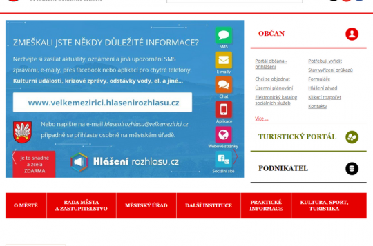 Zlatý erb: Web města občanům nabízí užitečné služby