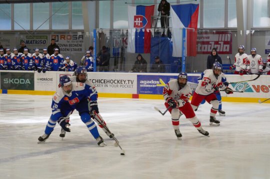 Reprezentace na velkomeziříčském ledě porazila Slovensko