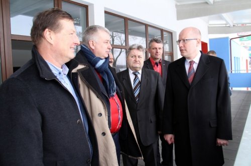 Premiér Bohuslav Sobotka dnes pracovně zastavil ve Velkém Meziříčí