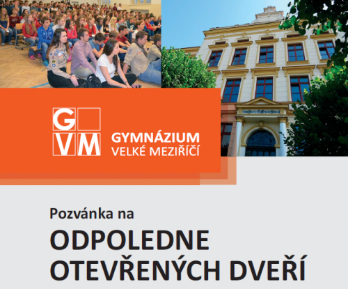 Gymnázium zve na Odpoledne otevřených dveří