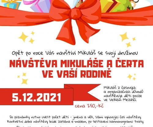 Návštěvu Mikuláše, čerta a anděla zajistí Dóza