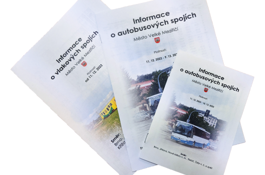 Aktualizované jízdní řády si můžete zakoupit v informačním centru