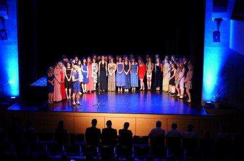 Proslov, scénky, tanec i zpěv. Rozloučení deváťáků z Oslavické pobavilo 