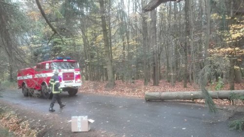 I v noci hasiči odstraňovali popadané stromy. Celkový počet zásahů přesáhl 700