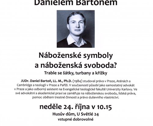 Českobratrská církev evangelická zve na Dopoledne s hostem Danielem Bartoněm