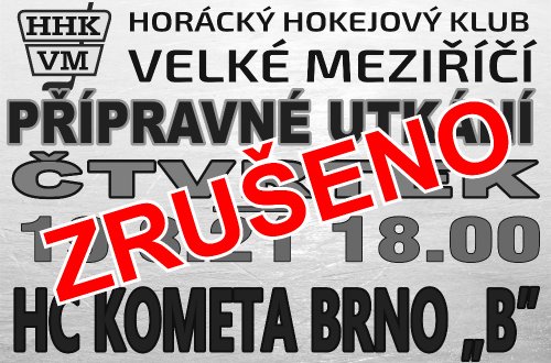 Dnešní hokejové utkání se neodehraje