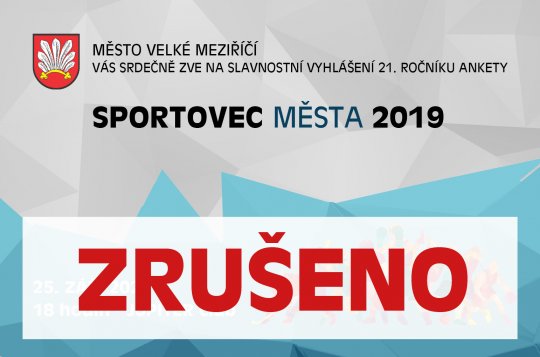 Vyhlášení ankety Sportovec města neproběhne ani v náhradním termínu
