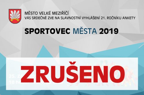 Vyhlášení ankety Sportovec města neproběhne ani v náhradním termínu