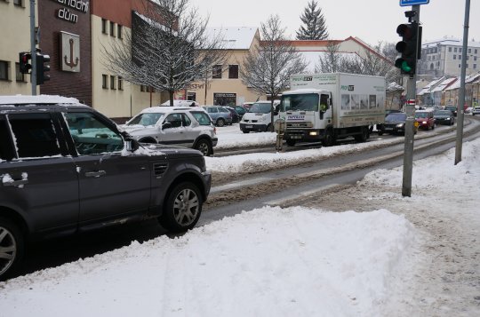 Velké Meziříčí zasypal sníh