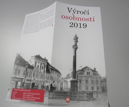 Vyšel nový leták „Výročí osobností 2019“. K dostání je na TIC Velké Meziříčí zdarma