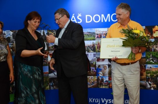 Starostka Heřmanova převzala ocenění Vesnice roku Kraje Vysočina