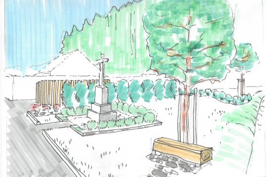 Okolí kříže v Mostištích čeká úprava