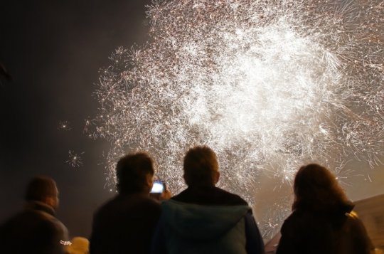 Nebe nad Velkým Meziříčím ozářil 1. ledna ohňostroj