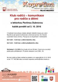 VM Klub rodičů - komunikace 