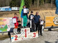 Vyhlášení MČR 3. Ondra a 4. Vojta Doležalovi s Tomášem Krausem foto. Ivo Doležal