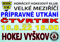 PŘÍPRAVNÉ UTKÁNÍ - HOKEJ VYŠKOV