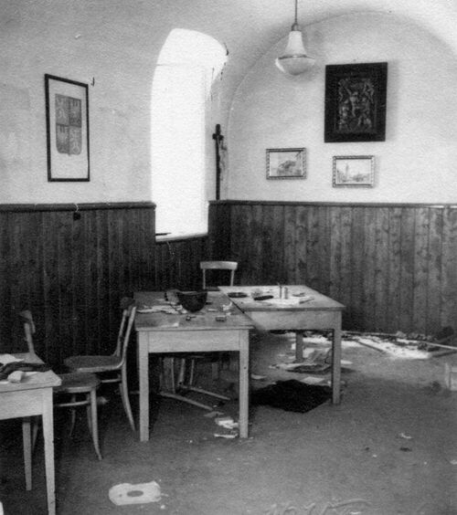Výslechová místnost na radnici (Foto Muzeum Velké Meziříčí)
