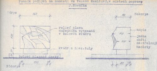Pomník od sochaře Klimeše na náměstí VM (Foto Muzeum Velké Meziříčí)
