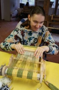 Tkaní na malém stávku